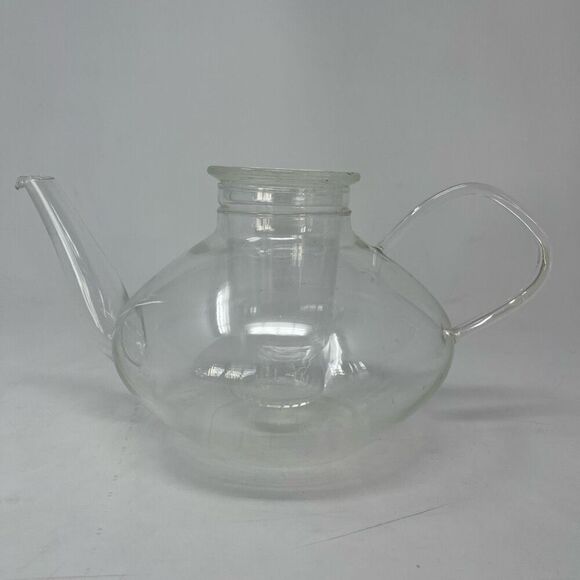 Schott Mainz Jenaer Glas Teapot, 1L W/Infuser And Lid Vintage